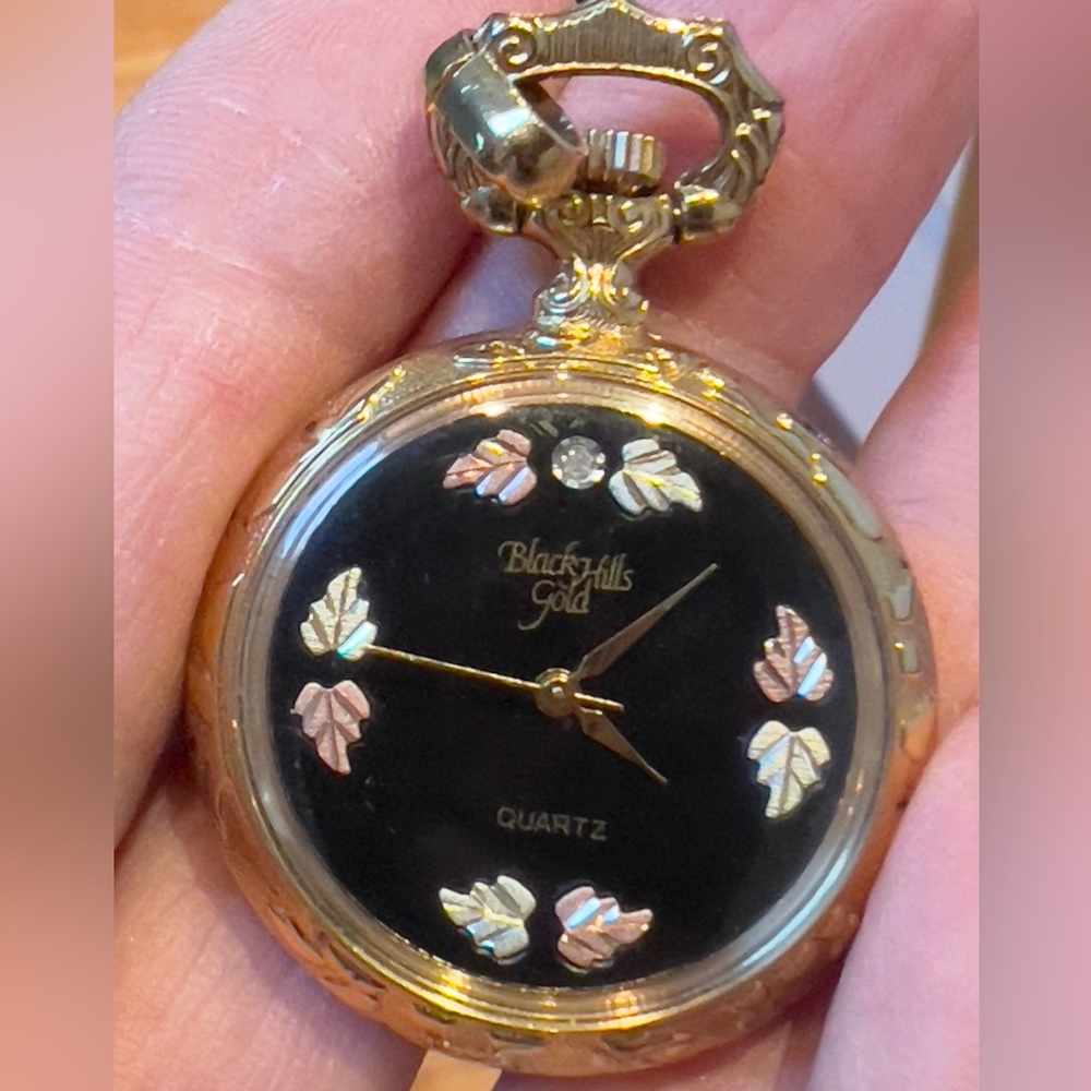 Vintage Black Hills Gold Pocket Watch by Armitron